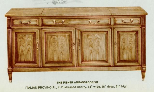 Fisher Ambassador VII Italian Provincial Console