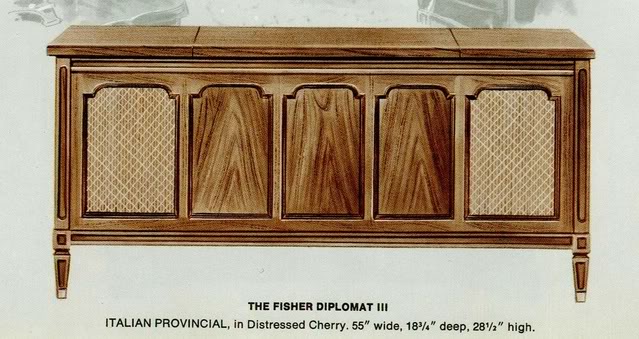 Fisher Diplomat III Italian Provincial Console