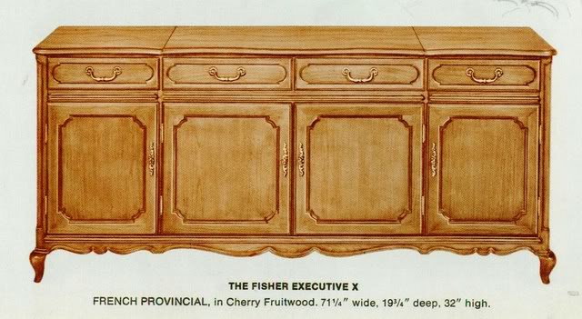 Fisher Executive X French Provincial Console